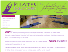 Tablet Screenshot of pilates-solutions.co.uk
